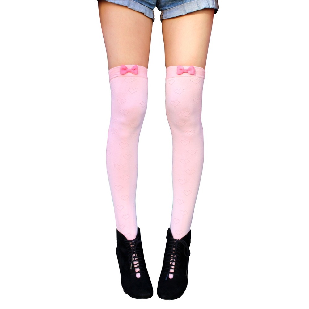 HP⭐️ Thigh High Sock Pink Bow Kawaii Anime Kpop